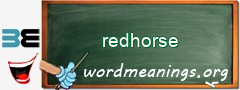 WordMeaning blackboard for redhorse